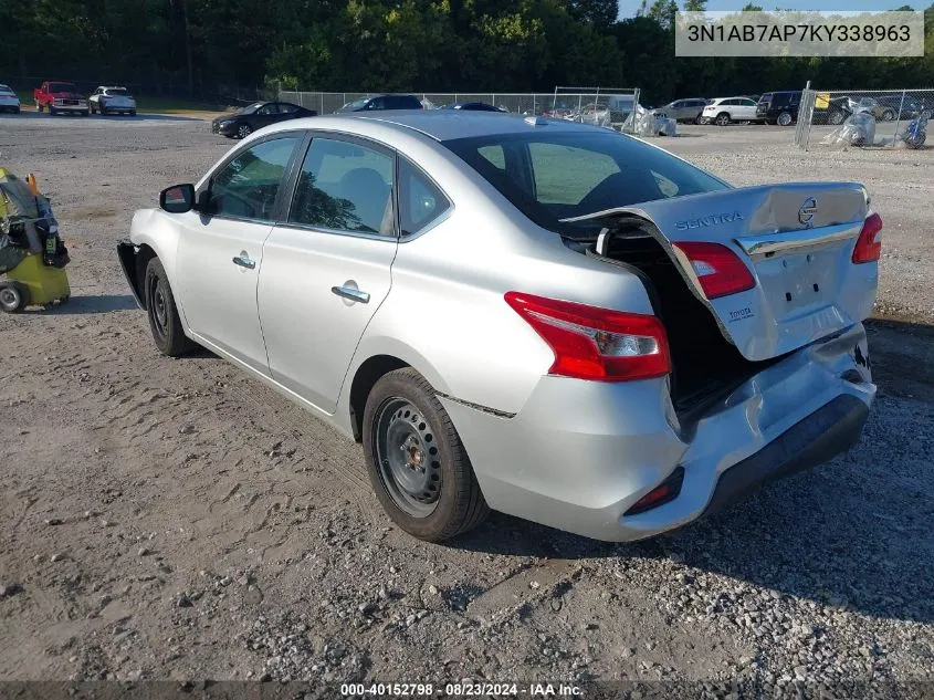 3N1AB7AP7KY338963 2019 Nissan Sentra Sv