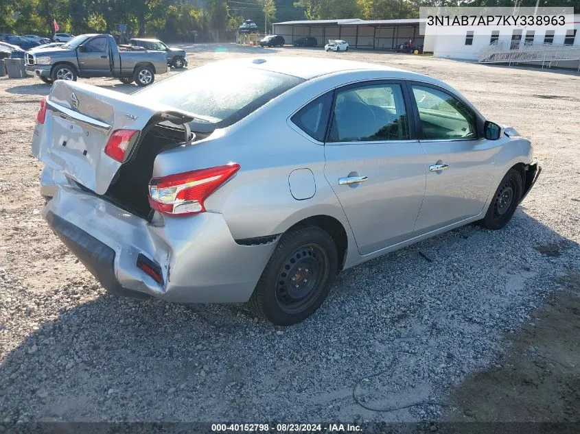 2019 Nissan Sentra Sv VIN: 3N1AB7AP7KY338963 Lot: 40152798