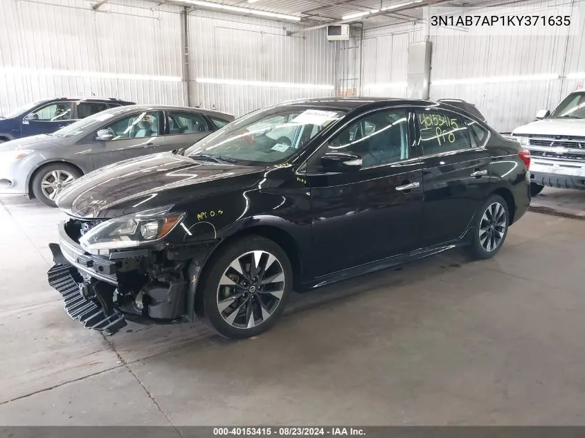 3N1AB7AP1KY371635 2019 Nissan Sentra Sr