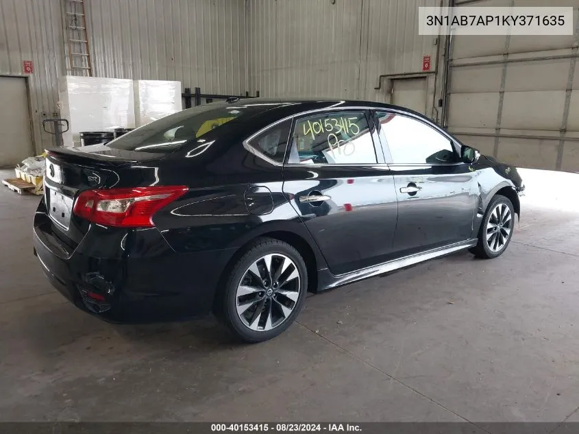 2019 Nissan Sentra Sr VIN: 3N1AB7AP1KY371635 Lot: 40153415