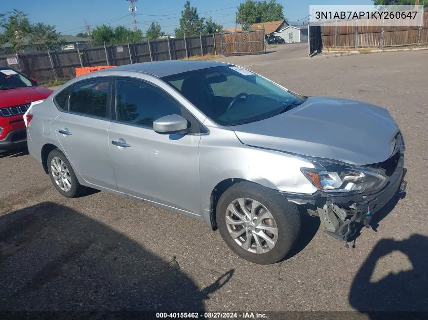 3N1AB7AP1KY260647 2019 Nissan Sentra S