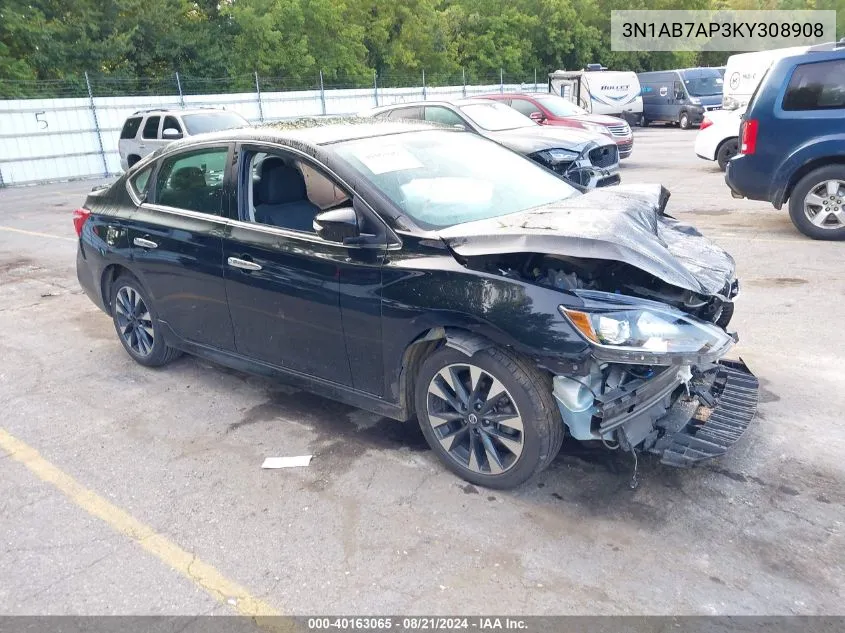 3N1AB7AP3KY308908 2019 Nissan Sentra S/Sv/Sr/Sl