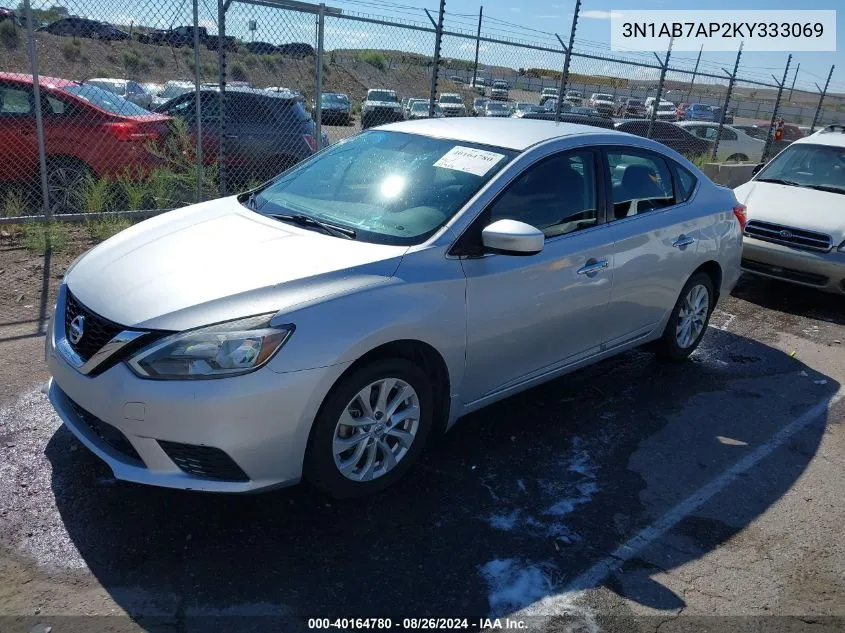 3N1AB7AP2KY333069 2019 Nissan Sentra Sv