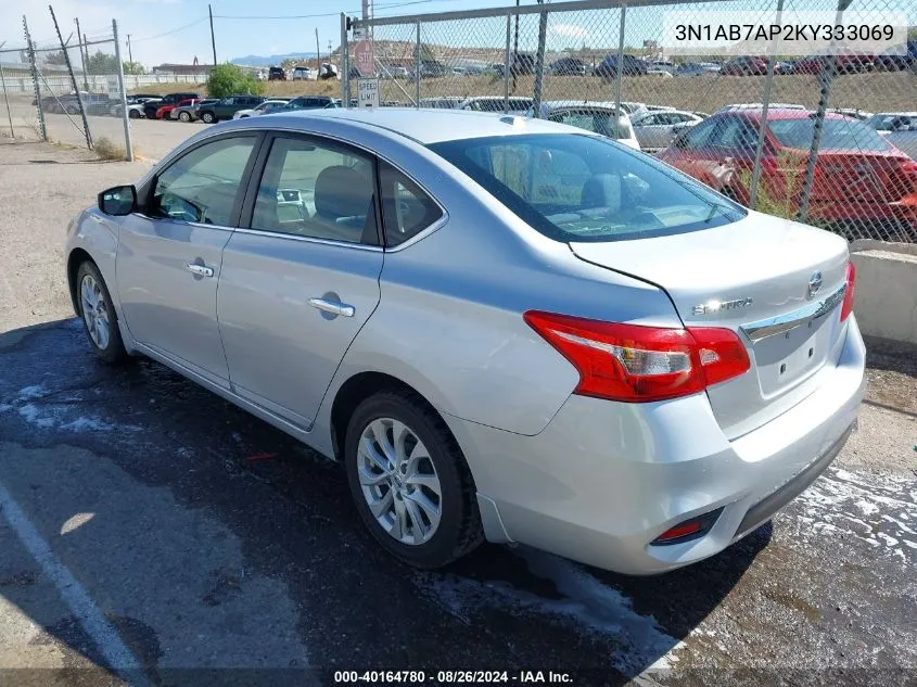 2019 Nissan Sentra Sv VIN: 3N1AB7AP2KY333069 Lot: 40164780