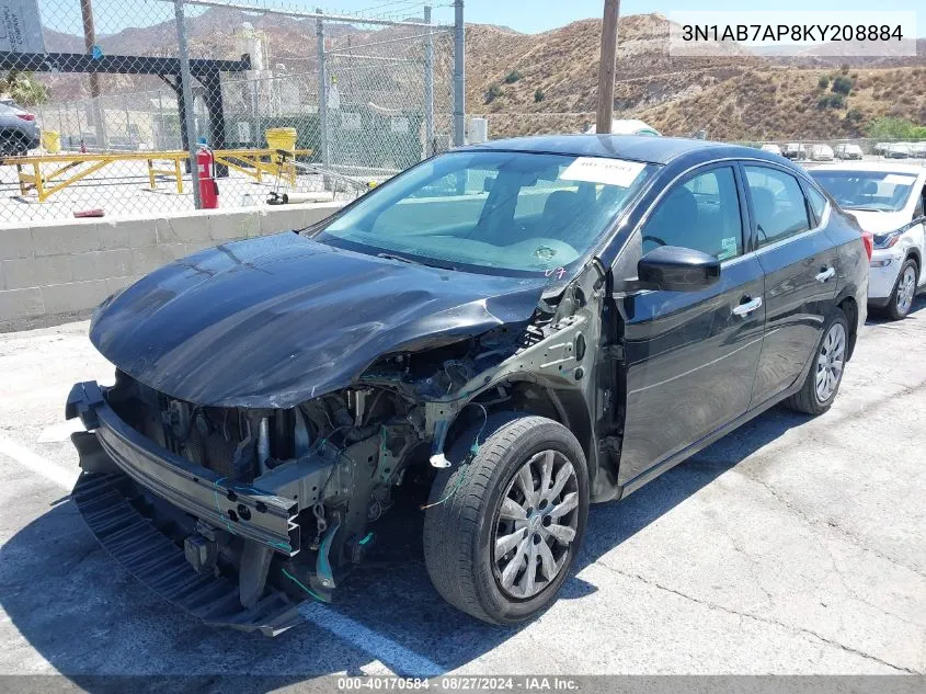 3N1AB7AP8KY208884 2019 Nissan Sentra S