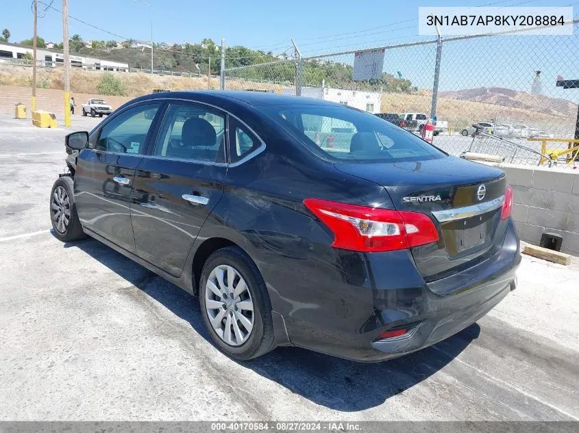 3N1AB7AP8KY208884 2019 Nissan Sentra S