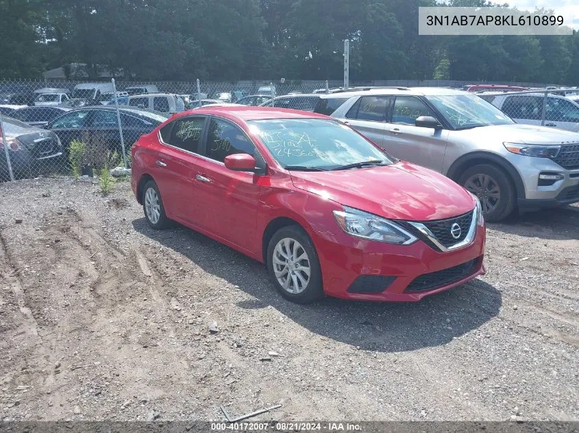 2019 Nissan Sentra Sv VIN: 3N1AB7AP8KL610899 Lot: 40172007