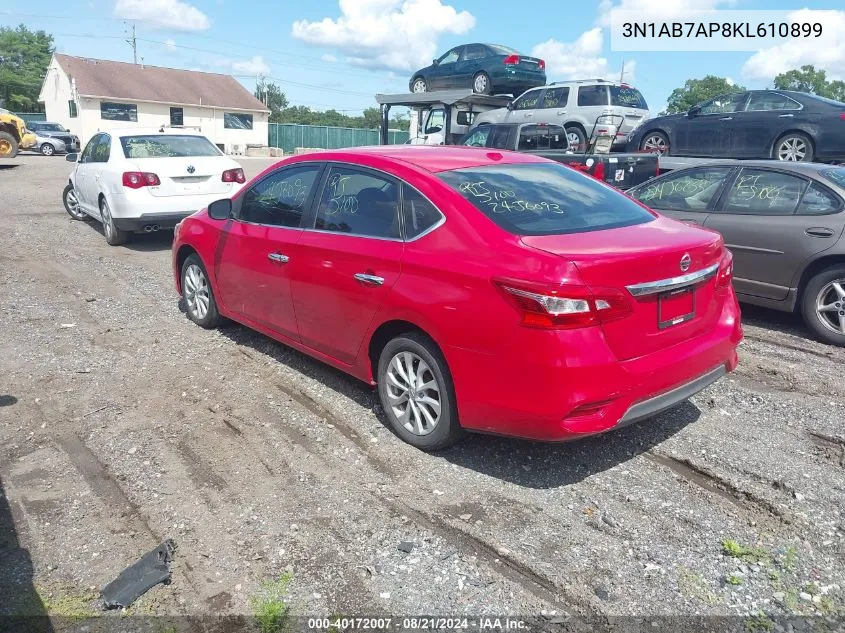 2019 Nissan Sentra Sv VIN: 3N1AB7AP8KL610899 Lot: 40172007