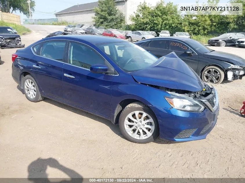 3N1AB7AP7KY211128 2019 Nissan Sentra Sv