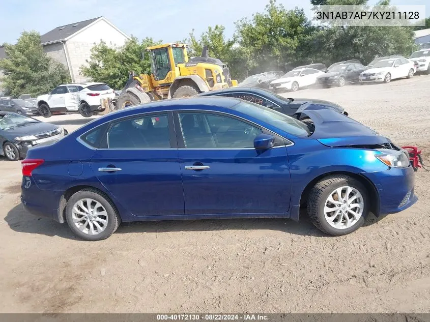 3N1AB7AP7KY211128 2019 Nissan Sentra Sv