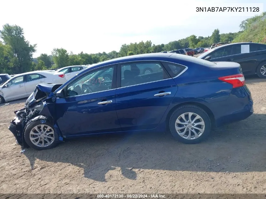 3N1AB7AP7KY211128 2019 Nissan Sentra Sv