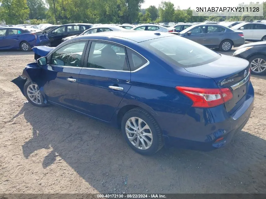 3N1AB7AP7KY211128 2019 Nissan Sentra Sv