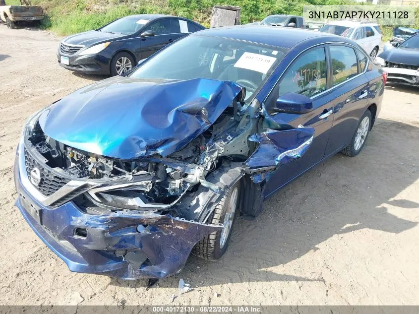 3N1AB7AP7KY211128 2019 Nissan Sentra Sv