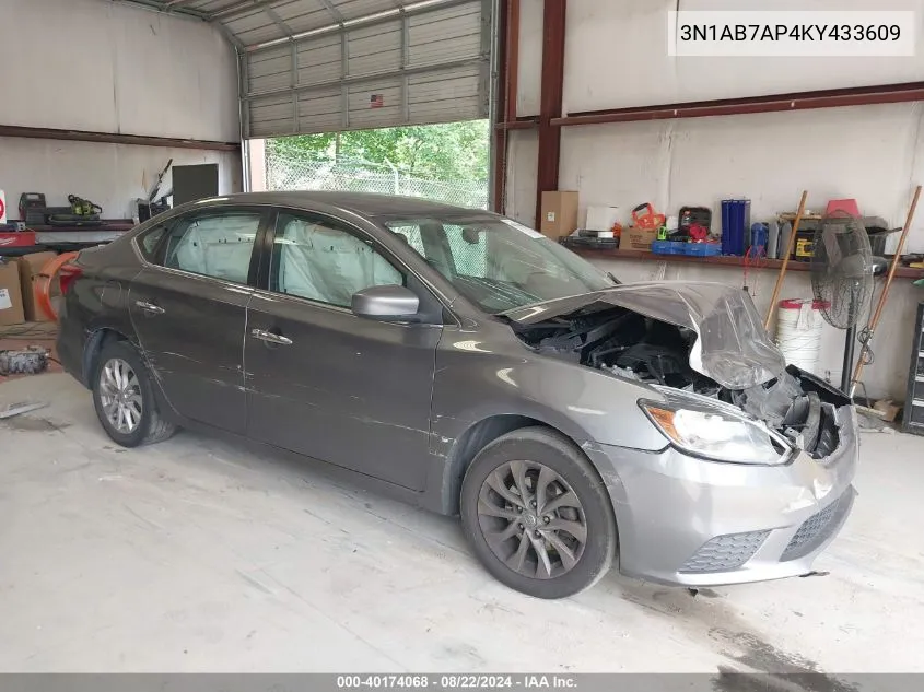 2019 Nissan Sentra Sv VIN: 3N1AB7AP4KY433609 Lot: 40174068