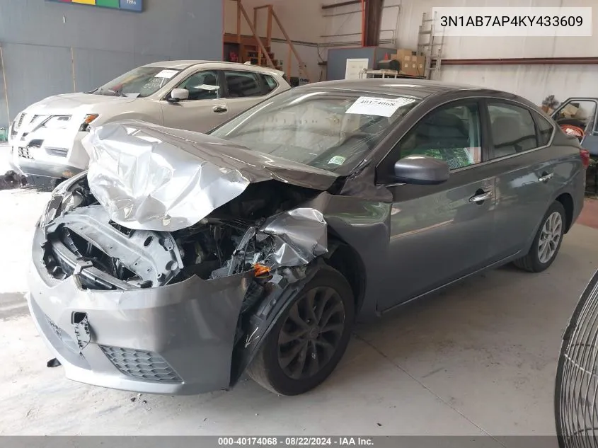 2019 Nissan Sentra Sv VIN: 3N1AB7AP4KY433609 Lot: 40174068