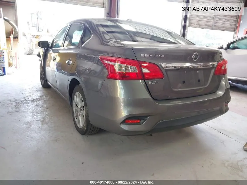 3N1AB7AP4KY433609 2019 Nissan Sentra Sv