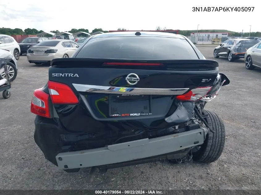 2019 Nissan Sentra Sv VIN: 3N1AB7AP6KY405097 Lot: 40179054