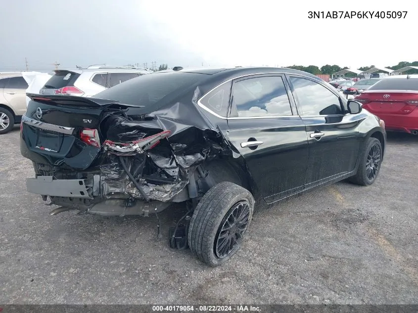 2019 Nissan Sentra Sv VIN: 3N1AB7AP6KY405097 Lot: 40179054