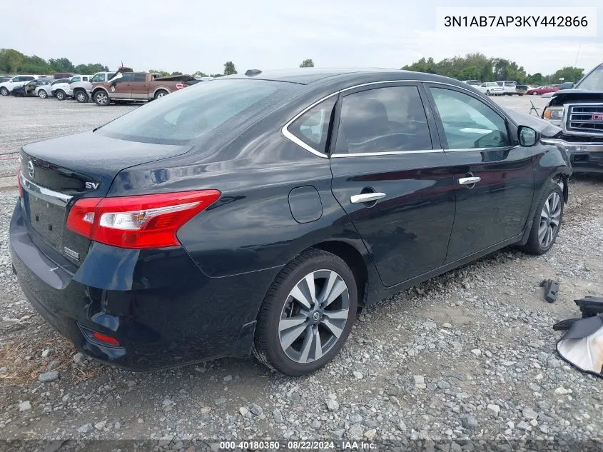 3N1AB7AP3KY442866 2019 Nissan Sentra Sv