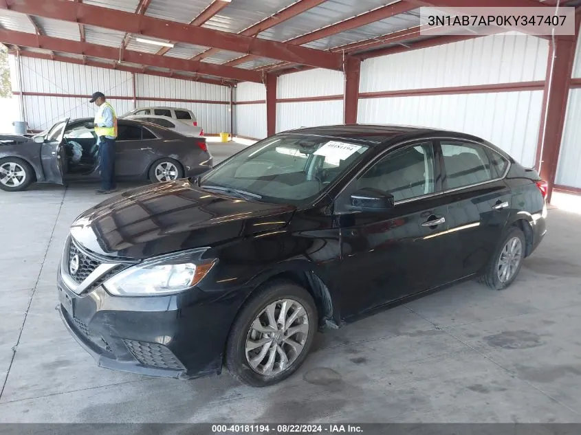 2019 Nissan Sentra Sv VIN: 3N1AB7AP0KY347407 Lot: 40181194