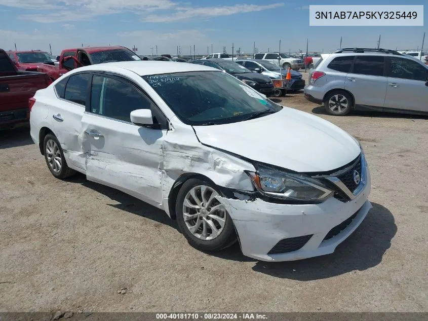 2019 Nissan Sentra Sv VIN: 3N1AB7AP5KY325449 Lot: 40181710