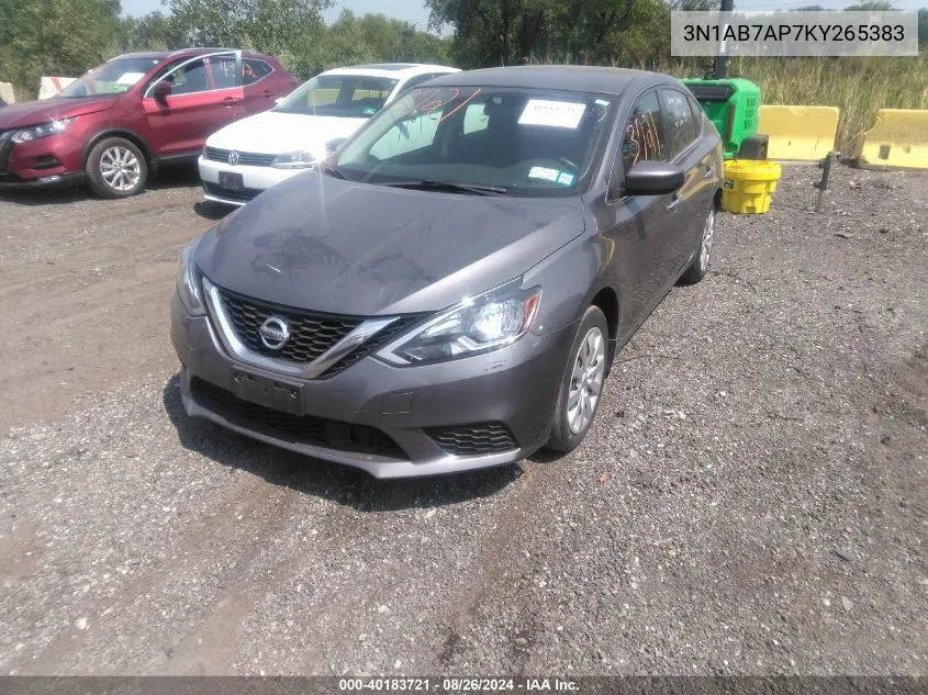 2019 Nissan Sentra S VIN: 3N1AB7AP7KY265383 Lot: 40183721