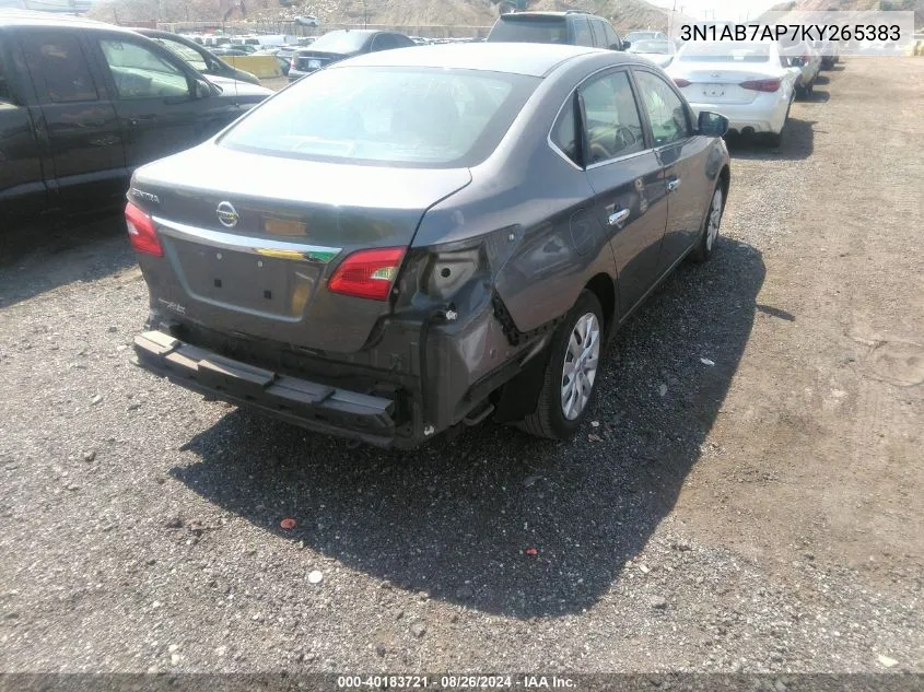 3N1AB7AP7KY265383 2019 Nissan Sentra S