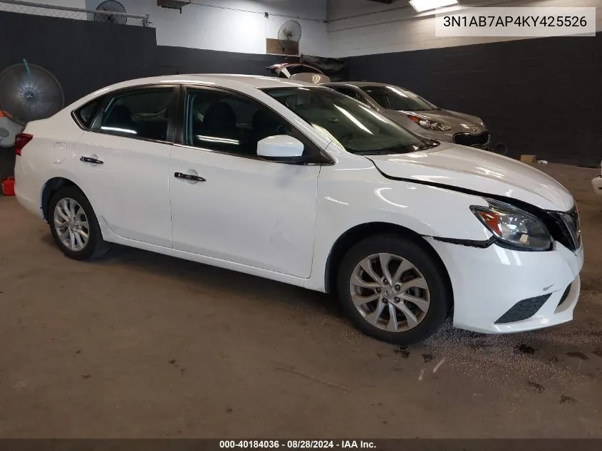 2019 Nissan Sentra Sv VIN: 3N1AB7AP4KY425526 Lot: 40184036