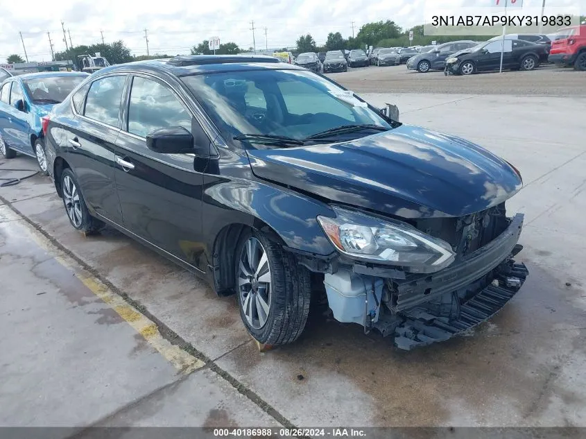 2019 Nissan Sentra Sv VIN: 3N1AB7AP9KY319833 Lot: 40186988