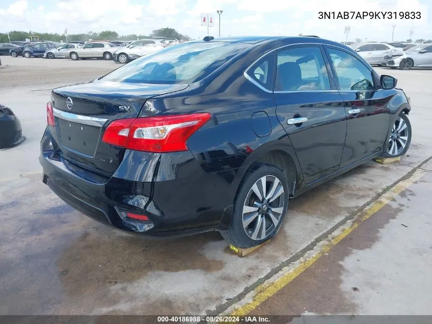 3N1AB7AP9KY319833 2019 Nissan Sentra Sv