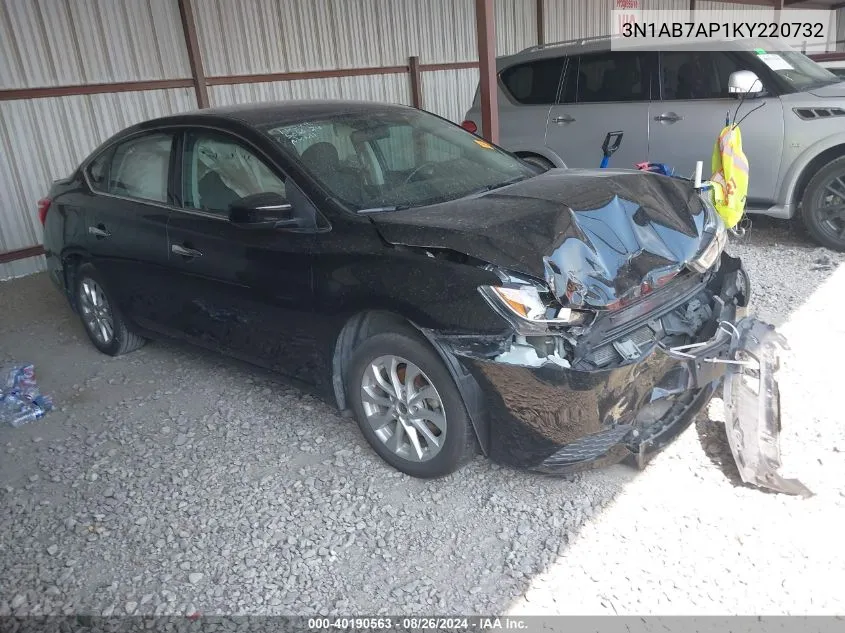 2019 Nissan Sentra S VIN: 3N1AB7AP1KY220732 Lot: 40190563