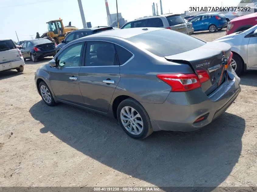 3N1AB7AP6KY375292 2019 Nissan Sentra Sv