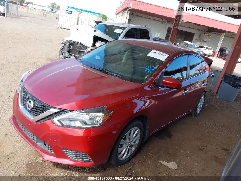 3N1AB7AP7KY221965 2019 Nissan Sentra Sv