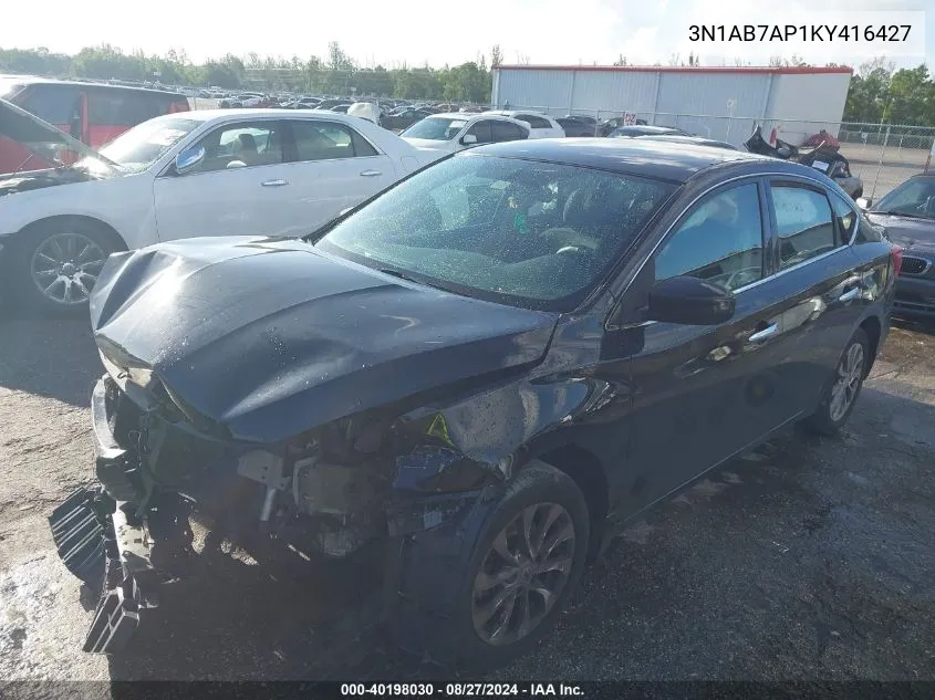 3N1AB7AP1KY416427 2019 Nissan Sentra Sv