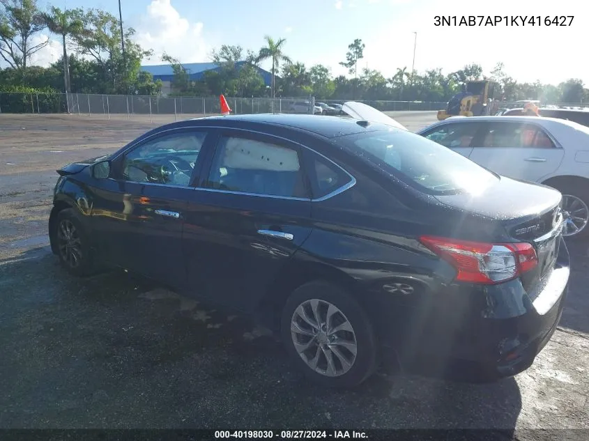 3N1AB7AP1KY416427 2019 Nissan Sentra Sv