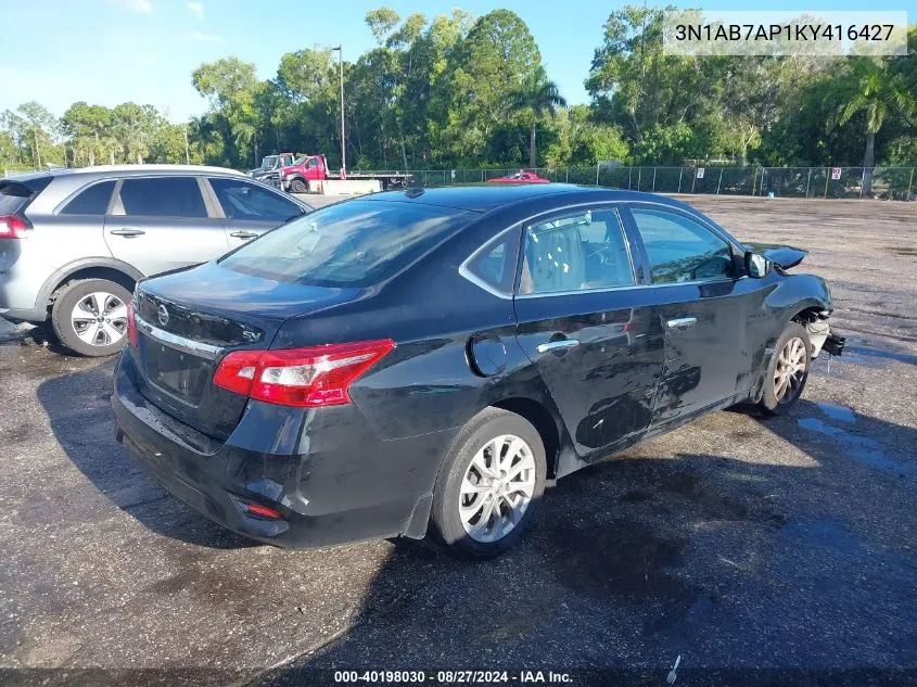 3N1AB7AP1KY416427 2019 Nissan Sentra Sv