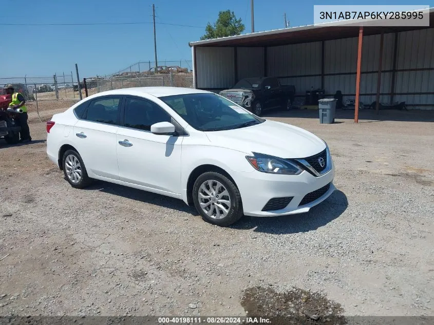 2019 Nissan Sentra Sv VIN: 3N1AB7AP6KY285995 Lot: 40198111