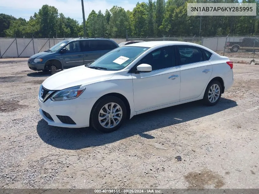 3N1AB7AP6KY285995 2019 Nissan Sentra Sv