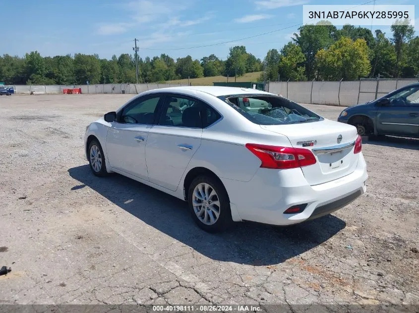 3N1AB7AP6KY285995 2019 Nissan Sentra Sv