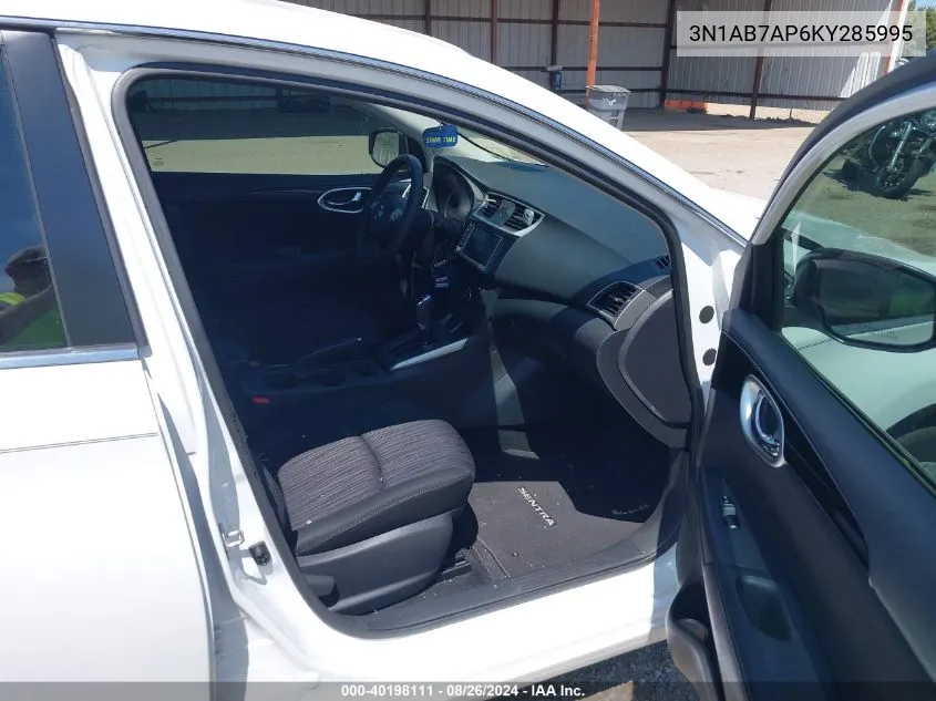 3N1AB7AP6KY285995 2019 Nissan Sentra Sv