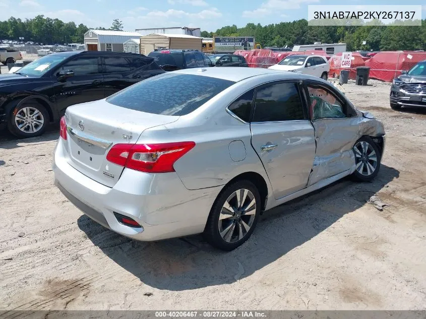 2019 Nissan Sentra Sv VIN: 3N1AB7AP2KY267137 Lot: 40206467