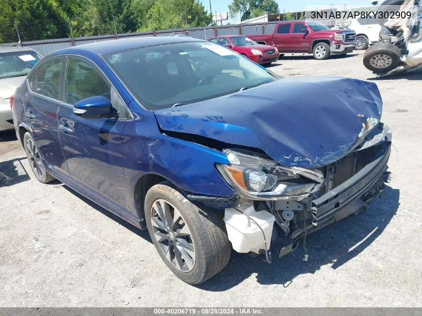 3N1AB7AP8KY302909 2019 Nissan Sentra Sr