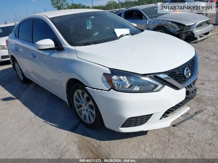 3N1AB7AP4KY219591 2019 Nissan Sentra Sv