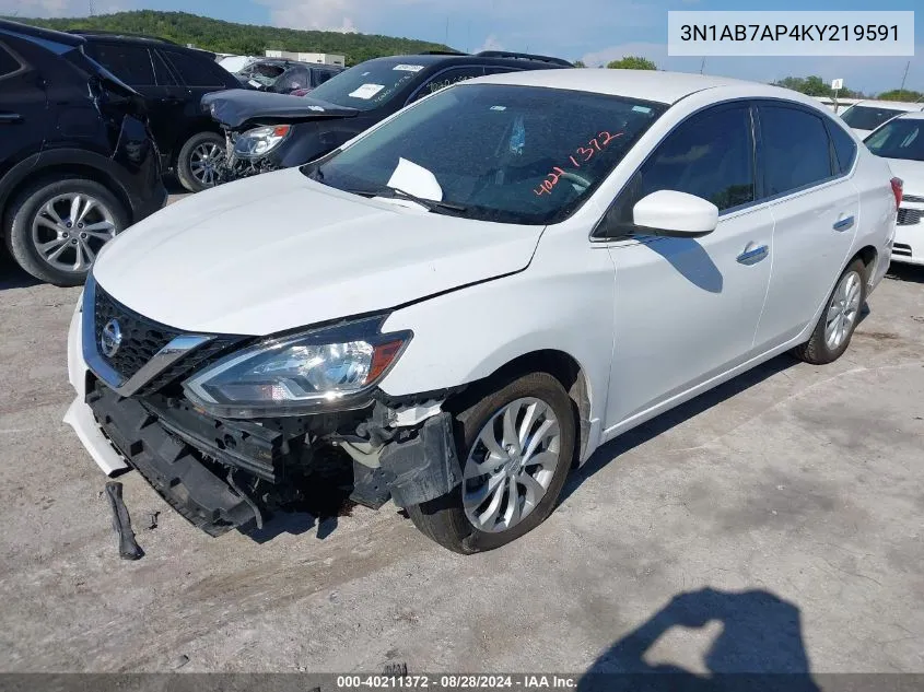 2019 Nissan Sentra Sv VIN: 3N1AB7AP4KY219591 Lot: 40211372