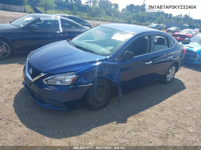 2019 Nissan Sentra S VIN: 3N1AB7AP0KY232404 Lot: 40212717