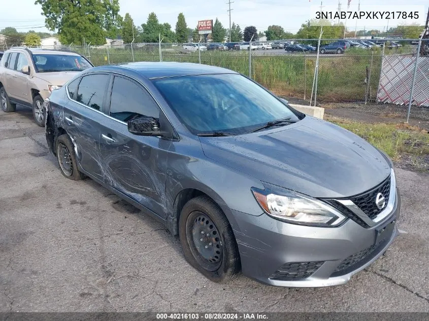 3N1AB7APXKY217845 2019 Nissan Sentra S