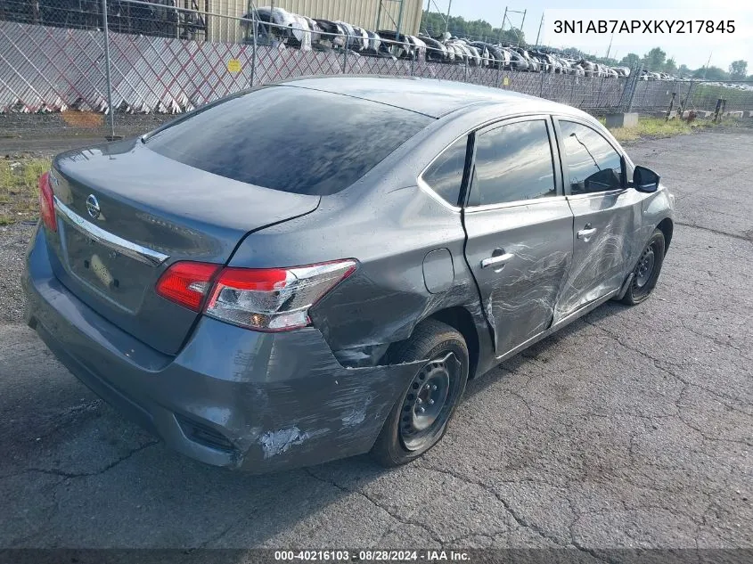 3N1AB7APXKY217845 2019 Nissan Sentra S