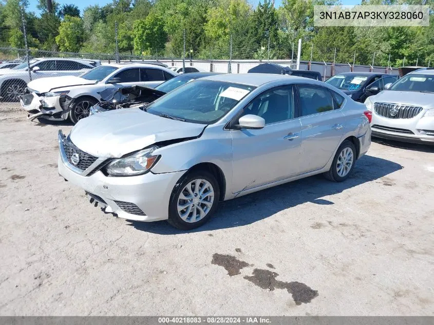 2019 Nissan Sentra Sv VIN: 3N1AB7AP3KY328060 Lot: 40218083