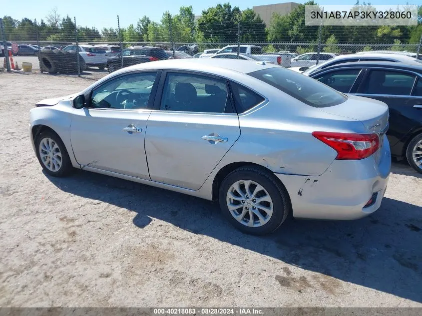 2019 Nissan Sentra Sv VIN: 3N1AB7AP3KY328060 Lot: 40218083