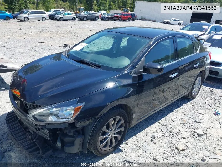 3N1AB7AP4KY341562 2019 Nissan Sentra Sv